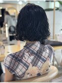 ボブ　癖毛　パーマ