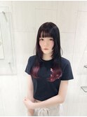 【TABOO】ハッシュカット/イヤリングカラーピンクラベンダー