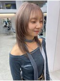 レイヤーカット/ハッシュカット/グレージュ/ラベンダー