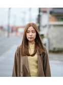 ミディアムロングレイヤーグラデーション