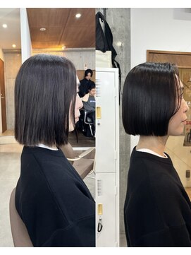 サクラ オモテサンドウ(SAKURA) 美髪矯正で思い通りのボブに!乾かすだけでいい 表参道