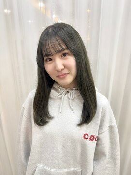 エトネ ヘアーサロン 仙台駅前(eTONe hair salon) long【オリーブグレージュ×内巻きロング】