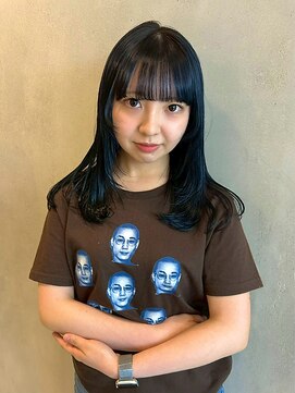 リアン(Lien) ストレート/レイヤーカット/ブルー/透明感/艶髪