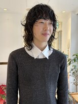 ビファインクーアヴェダ(Be fine coo AVEDA)&nbsp;メンズレイヤーパーマ　ウルフパーマ　ロングレイヤーカット/