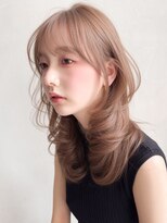 アグノス 青山(Agnos)&nbsp;ミルクベージュワンカールレイヤーカットシフォンベージュ