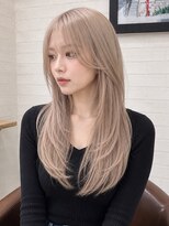 アース 宮崎昭栄店(EARTH) 【ミルクティーベージュ×艶ストレート】