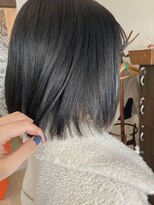 ファム 札幌大通(fam)&nbsp;30代40代ダークパープルボブ白髪染め透明感暗髪