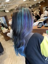 リー ヴィータ 上新庄(Lee Vita)&nbsp;ポイントインナーカラー/ブルー×ヴァイオレット