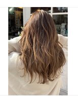ヘアーエポック(hair epoque) ハイライトカラーグレージュベージュケアブリーチバレイヤージュ