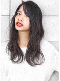 『 ダークグレージュ 』× 『 外国人クセ毛風 』小顔semi-long☆