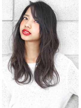 ラミ(L'ami) 『 ダークグレージュ 』× 『 外国人クセ毛風 』小顔semi-long☆