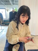 セーヌパス(CEINE PATH)&nbsp;ブルーブラック/ブリーチなし/暗髪/デザインカラー/学割U24