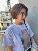 アルカナ 明治神宮前原宿(ARCANA) 斜めバンググレージュカラーデザインカラー　シルキーベージュ　
