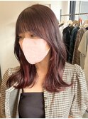 大人可愛い大人美人小顔立体カットイヤリングカラー透け感