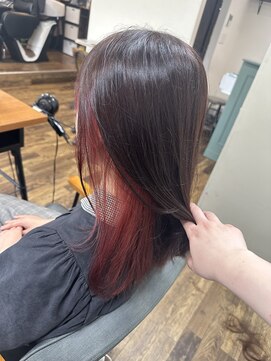 テーラヘアー ユーカリが丘店(TELA HAIR) インナーレッド×レッドブラウン【 TELA HAIR ユーカリが丘店】