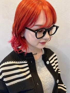 ラヴィズム 長岡店(LUVISM) オレンジベージュダブルカラーブリーチ長岡/新潟/宮関