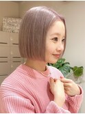 ショートボブタッセルボブ切りっぱなしボブハイトーンカラー韓国