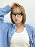 黒髪/ボブウルフ/ネビージュ/小顔/ワンレン/髪質改善/前髪