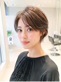 くびれヘア ハイライトカラー アプリコットオレンジ 夏