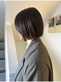 大平/切りっぱなしミニボブグレージュ暗髪吉祥寺ストレート20代