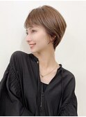 ハンサムショート／ショートカット／アッシュブラウン