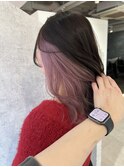 【石塚スタイル】結んでも可愛いインナーカラーピンクパープル