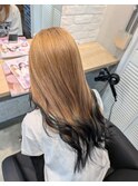 【EIGHT 豊崎】お客様スタイル…ワンブリーチ×エンドカラー…