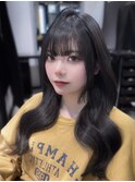 【韓国風ヘア】姫カットレイヤー/韓国風巻き/くすみベージュ