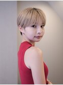 ▽刈り上げショートミニウルフブリーチなし前髪ミディアム新宿