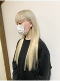 プルエクステ 10代 20代 ブロンド ブリーチ ハイトーン エクステ