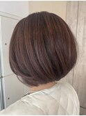 大人の上質ショート＊ツヤ深まるバイオレットブラウン