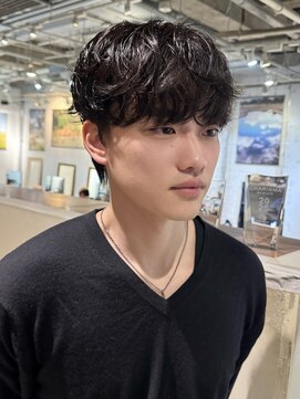 韓国シャドウパーマルーズパーマアクティブショートラウンド