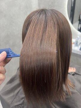 アレン 横川駅前店(ALLEN) 透明感カラー+髪質改善縮毛矯正