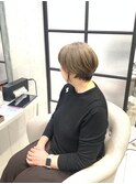 白髪ぼかし/白髪改善カラー/ショート/透明感カラー/脱白髪染め