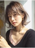 ミディアムレイヤー白髪ぼかしカラー30代40代50代60代