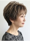 上品ミセス白髪ぼかしハイライト