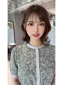 美髪レイヤーカット/顔まわりレイヤー/くびれミディアムレイヤー
