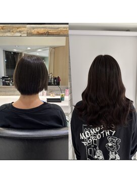 リゼル シブヤ(RISEL SHIBUYA) エクステ90本でショートからロングヘアに!