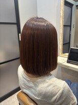 ルーム 大通店(ROOM)&nbsp;ナチュラルブラウン　オレンジブラウン　切りっぱなしボブ