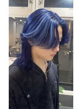 エンベール(EN VEIL) ディープブルー×センターパートウルフ