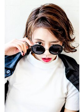 トルネード(TORNADO) 暗髪　ウェットスタイル ハンサムボブ☆ロブヘアー