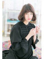 ミック 日暮里店(miq)&nbsp;Aラインで清楚感ガーリー♪くせ毛風耳かけフリンジウェーブb