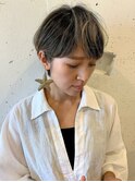 大人ハイライト/ショートボブ/前下がり