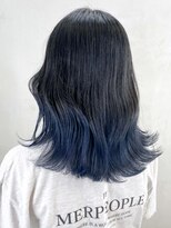 アイティーバイアルバム 藤沢店(IT by ALBUM) ブルーグラデーション_アースカラーくびれヘア_ba340791