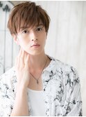 オシャレな透明感ハイライトカラー束感ショートc