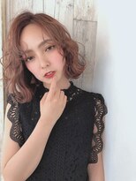 スピガ(SPIGA)&nbsp;Autumnカラー 前髪なし色っぽミディアムウェーブヘアー