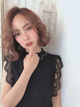 スピガ(SPIGA) Autumnカラー 前髪なし色っぽミディアムウェーブヘアー