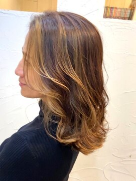 テトテ 三宮店(Tetote) 【tetote山口のサロンスタイル】ハイライトカラー大人可愛い**