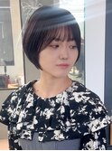 前髪×小顔ショート×ラベンダーブラウン【横浜モード】