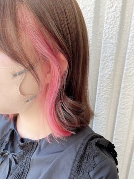 ネオリーブカップ 町田店(Neolive capu) イヤリングカラー* ピンクカラー【町田/町田駅】エアリーロング